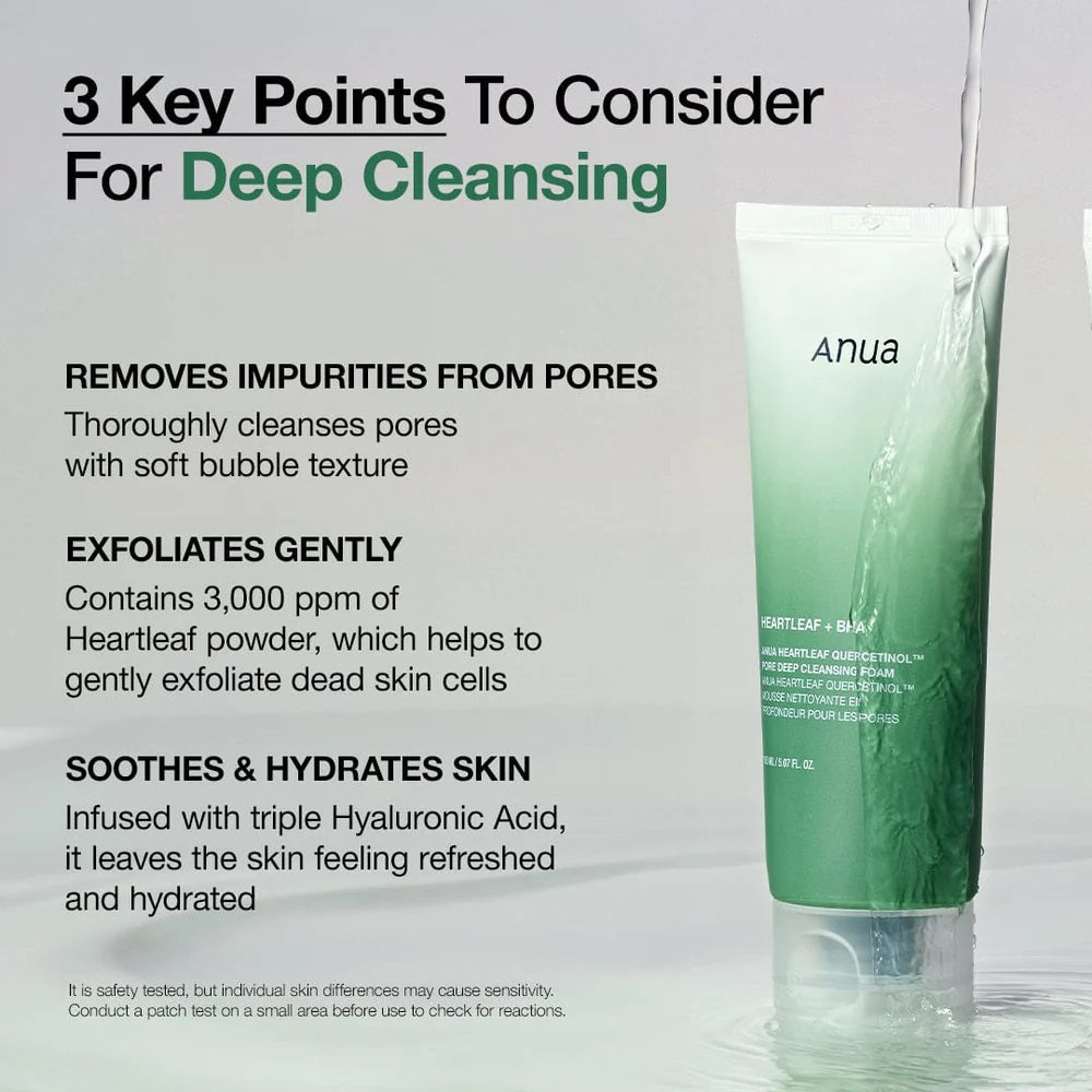 Anua Heartleaf Quercetinol Pore Deep Cleansing Foam - 150ml