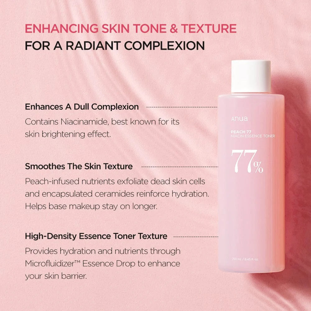Anua Peach 77% Niacin Essence Toner - 250ml
