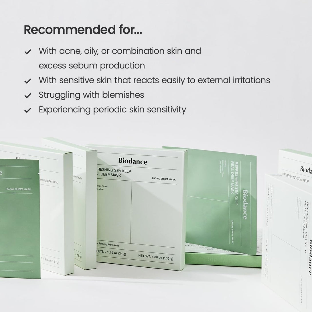 Biodance Refreshing Sea Kelp Real Deep Mask - 4 Sheets
