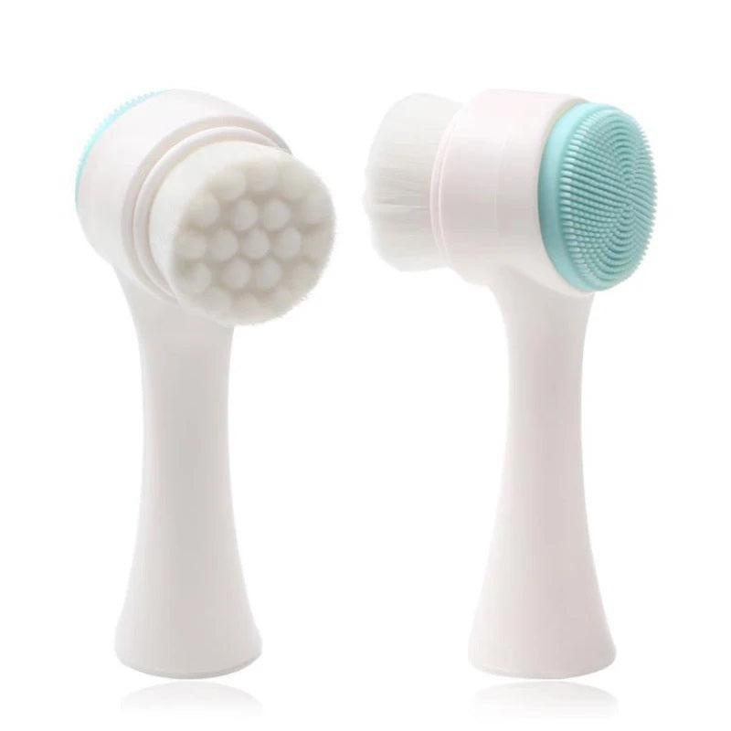 Double-Sided Face Cleansing Brush Blue