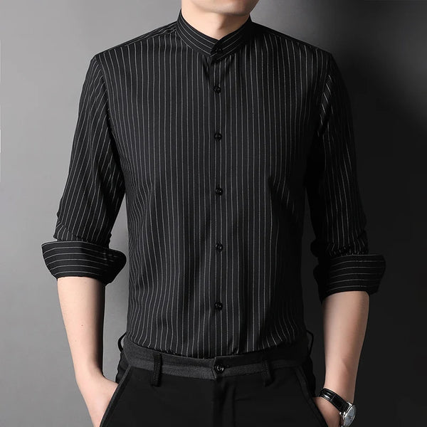 Vertical Striped Long Sleeve Shirt