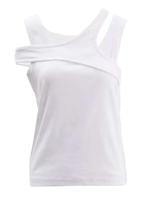 Sleeveless Irregular Vest