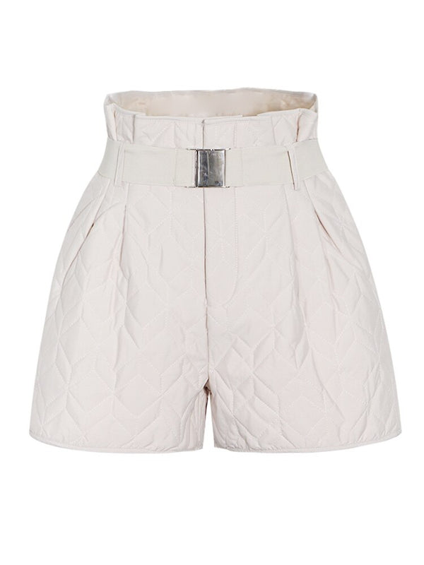 High Waisted Belted Short