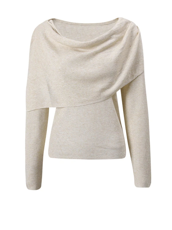 Cape Long Sleeve Top in Oat