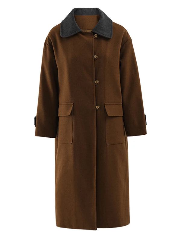 Long Sleeve Woolen Coat