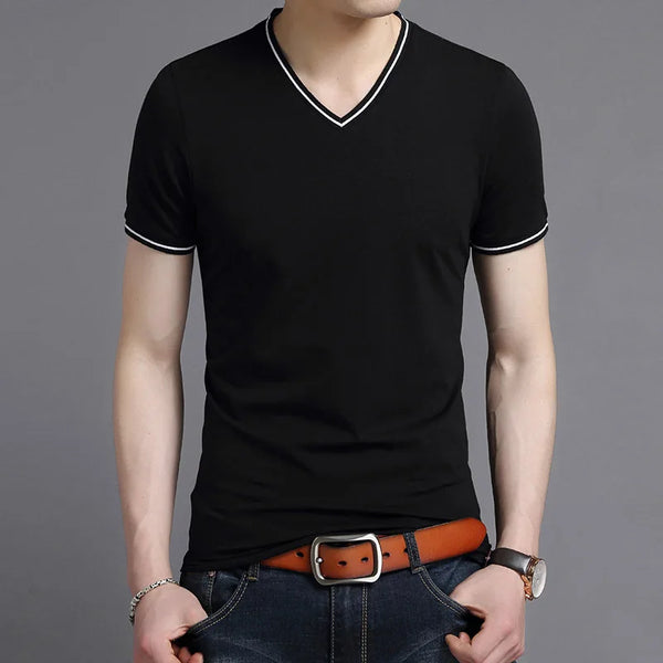 V-Neck Short Sleeve Tee T-Shirt
