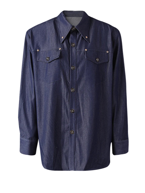 Shoulder Padded Long Sleeve Shirt