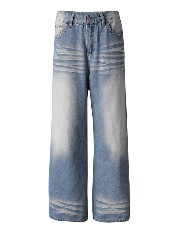 High Waist Wide Leg Jeans In Blue