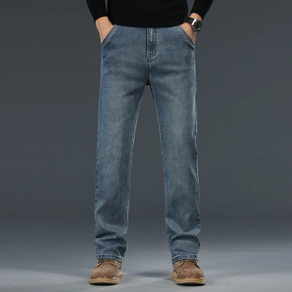 High Waist Straight Leg Stretch Jeans