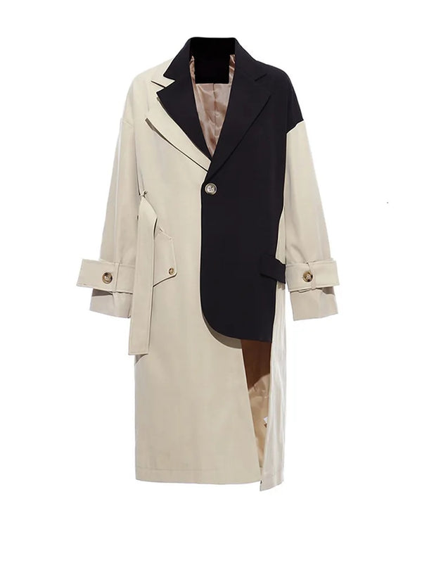 Long Sleeve Loose Fit Trench Coat