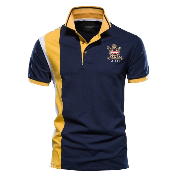 Cotton Embroidery Short-sleeved Polo Shirt