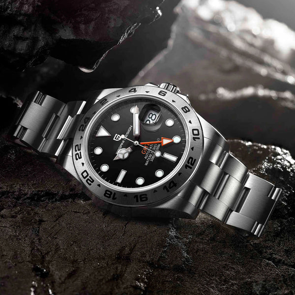 GMT Sapphire Stainless Steel Waterproof Watch